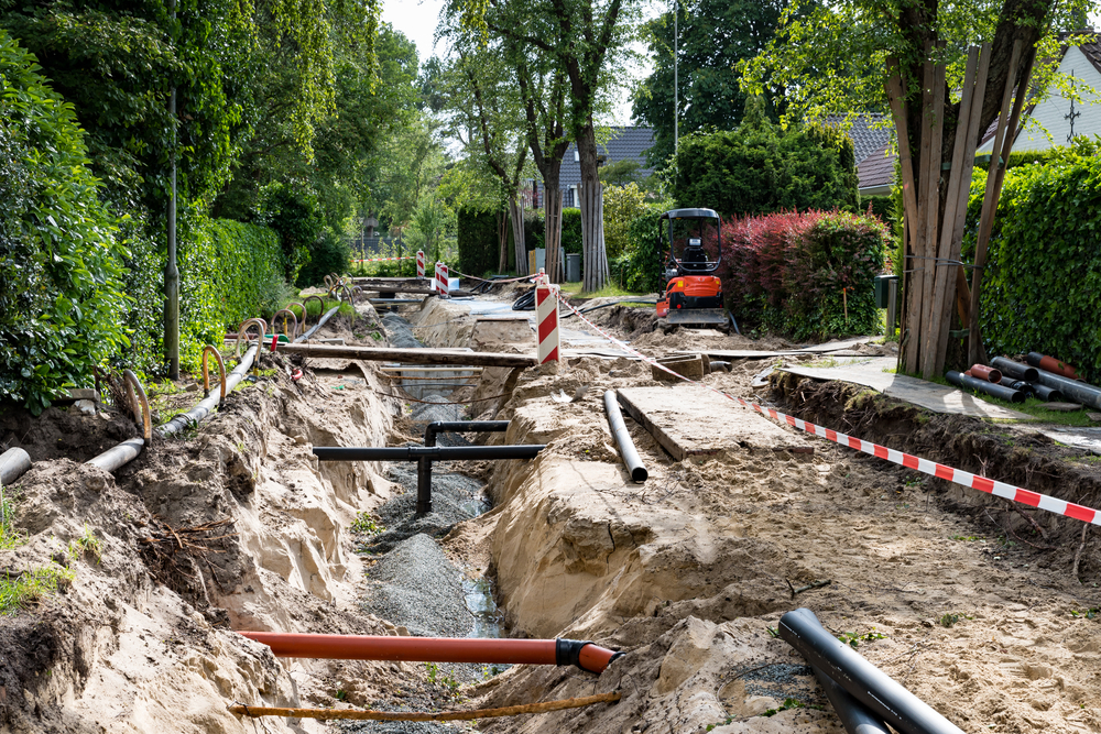 netwerk van waterleidingen